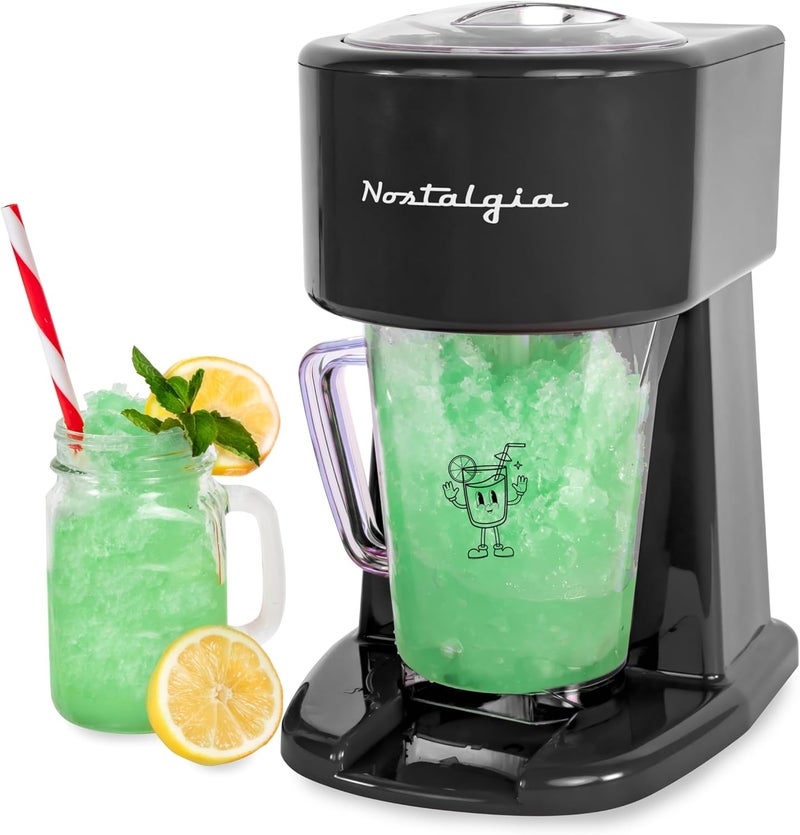 Nostalgia Retro 40-Ounce Frozen Beverage Station - Slushie Machine and Ice Shaver with Automatic Mixing for Soda, Cocktails and Margaritas - Easy & Safe Use - Black - Image 1